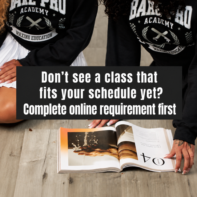 Online Portion Then Schedule In-Person